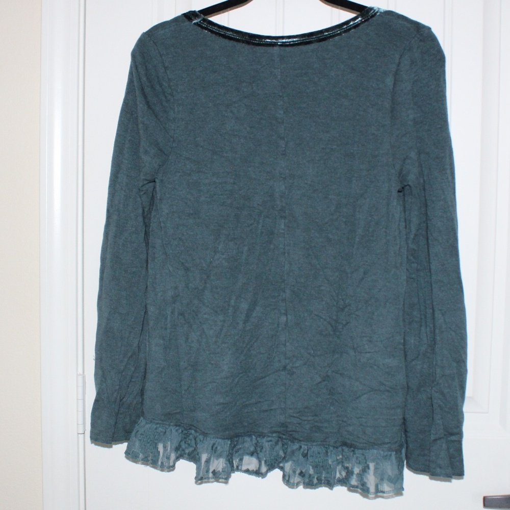 Knox Rose long sleeve green top Size S - Picture 4 of 5